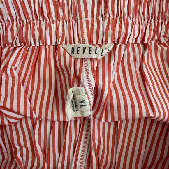 Revelle The Rêve Pajama Set in Flame Stripe Shirting EUC XL - Picture 3 of 10